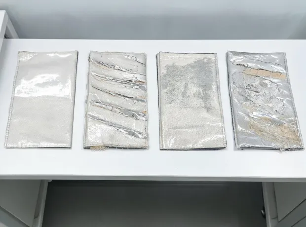 Laminated textile flex and abrasion test